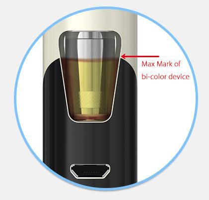 Max filling of e-juice