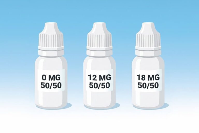 0, 12, og 18 mg base 10ml - 50/50